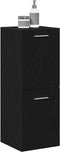 vidaXL - Badkamer - Wandkast - Zwarte - Eik - 30x30x80 - cm - Gelaagd - Hout