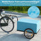 Coast Fietskar - Opvouwbare Bagagekar met Afdekhoes en Koppeling - Zwart/Blauw - 145,5 x 61 x 58 cm