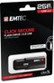 Emtec B120 Click Secure 3.2 - USB Stick - 256GB - Zwart