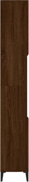 vidaXL - Badkamerkast - 30x30x190 - cm - bewerkt - hout - bruin - eikenkleur