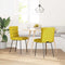 vidaXL - Eetkamerstoelen - 2 - st - fluweel - geel
