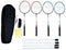 Angel Sports Luxe Bamintonset 4 spelers met 2 shuttles met netpost