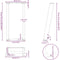 vidaXL - Console - tafelpoten - 2 - st - U-vormig - 28x(72-73) - cm - staal - zwart
