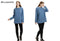 Milanoro knusse fleece tuniek - Blauw - XXL