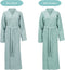 Heckettlane Badjas Wafel - Ochtendjas - 70% Gerecycled Katoen - Sky Blue - XL
