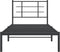 vidaXL - Bedframe - met - hoofdbord - metaal - zwart - 90x200 - cm