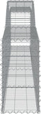 vidaXL - Schanskorven - 9 - st - gewelfd - 400x30x60/80 - cm - ijzer