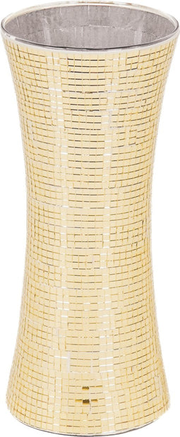Housevitamin Bloemen Vaas - Disco-Glitter-Glas-Goud - 12,5x12,5x30cm