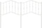 vidaXL - Hoofdbord - 140 - cm - metaal - wit