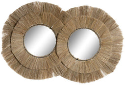 Wandspiegel DKD Home Decor Kristal Jute (117 x 6 x 77 cm)