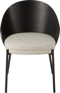 J-Line stoel Lone - multiplex/metaal - zwart/grijs