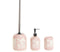 Badkamer Accessoire Set Wit Roze Keramisch (3 Onderdelen)