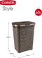 Curver Style Wasmand - 60L - Met deksel - Bruin