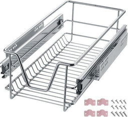 Uitschuifbaar Telescopisch Keukenrek - 30 cm breed - Flexibele rails - Verchroomd metaal