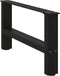 vidaXL - Salontafelpoten - 2 - st - 60x(30-31) - cm - staal - zwart
