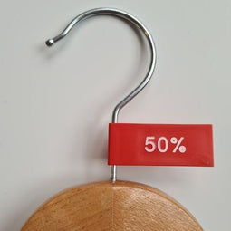 Klika - Label vaantje kunststof kleur rood 50%