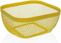 Fruitschaal Versa Geel Metaal Staal (26,5 x 12,5 x 26,5 cm)