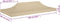 vidaXL - Partytentdak - 270 - g/m² - 6x3 - m - beige