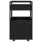 vidaXL - Keuken - Trolley - Zwart - Eiken - 60x45x80 - cm - Gelaagd - Hout