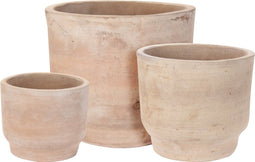 Bloempot set van 3sts terra kl