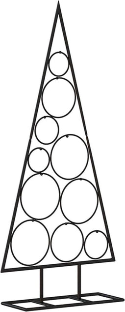 vidaXL - Kerstdecoratie - kerstboom - 90 - cm - metaal - zwart