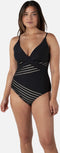 Barts Alira Shaping One Piece - Dames Badpak - Mesh-inzetstukken - Zwart