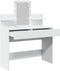 vidaXL - Kaptafel - met - LED-verlichting - 100x40x130 - cm - wit