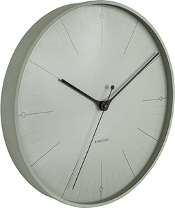 Wandklok Index - Metaal Grijs/Groen - Ø40cm