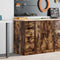 vidaXL - Garagekast - 30x51x85 - cm - massief - grenenhout - gerookt - eiken
