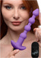 XR Brands Vibrating Silicone Anal Beads and Remote Control purple