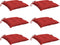 vidaXL - Stoelkussens - 6 - st - 40x40x7 - cm - oxford - stof - rood