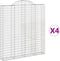 vidaXL - Schanskorven - 4 - st - gewelfd - 200x30x220/240 - cm - ijzer