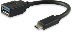 Equip - USB-C 3.0 Typ C naar Typ A Adapter - 15cm - Zwart