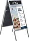 Europel Stoepbord - Kliklijst A1 formaat - 59,4 x 84 cm - 32 mm frame - Inclusief topbord - Dubbelzijdige presentatie - Waterbestendig - Gemakkelijk op te bergen