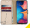 Accezz Hoesje Geschikt voor Samsung Galaxy A20e Hoesje Met Pasjeshouder - Accezz Wallet Softcase Bookcase - goud