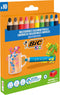 BIC Kids Multisurface - Kleurpotloden - Kinderen en volwassenen - Verschillende Kleuren - Potlood - 10 Stuks
