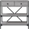 vidaXL - Wandtafel - 75x34,5x75 - cm - bewerkt - hout - grijs - sonoma - eikenkleurig