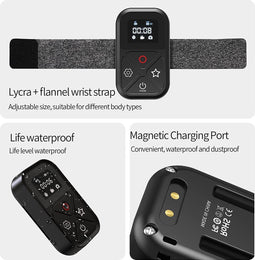 Geavanceerde Universele Actiecamera Afstandsbediening - LED-Display, 10-uur Batterijduur, Compatibel met Populaire Camera's & Mobiele Telefoons - Inclusief Oplaadkabel & Polsband