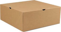 Gebaksdoos | karton | 26x26x10cm | zonder venster | bruin | 100 stuks