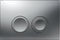 Geberit Delta25 bedieningsplaat, 2-toets spoeling frontbediening voor toilet 24.6x16.4cm Mat Chroom