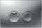 Geberit Delta25 bedieningsplaat, 2-toets spoeling frontbediening voor toilet 24.6x16.4cm Mat Chroom