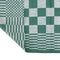 Geblokte - theedoek - groen-wit - pompdoek - set 6 stuks - 100% katoen - 65x65
