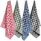Geblokte - theedoek - groen-wit - pompdoek - set 6 stuks - 100% katoen - 65x65