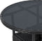 Juskys Yoro - Tuintafel - Rond 60 cm - Zwart - Incl. Glasplaat