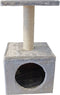 Gebr. De Boon - Kattenmeubel - Krabpaal met huisje - Diabolo Grijs - 57 CM