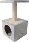 Gebr. De Boon - Kattenmeubel - Krabpaal met huisje - Diabolo Grijs - 57 CM