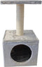 Gebr. De Boon - Kattenmeubel - Krabpaal met huisje - Diabolo Grijs - 57 CM