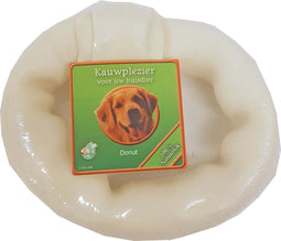 Gebr. De Boon Kauwplezier Donut met Label - 16 cm - Wit