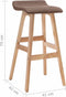 vidaXL - Barstoelen - 2 - st - stof - taupe
