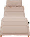 vidaXL - Ligbed - met - kussen - massief - acaciahout - taupe